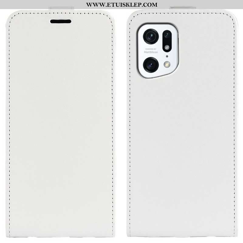 Etui Folio do Oppo Find X5 Skórzany Futerał Składany